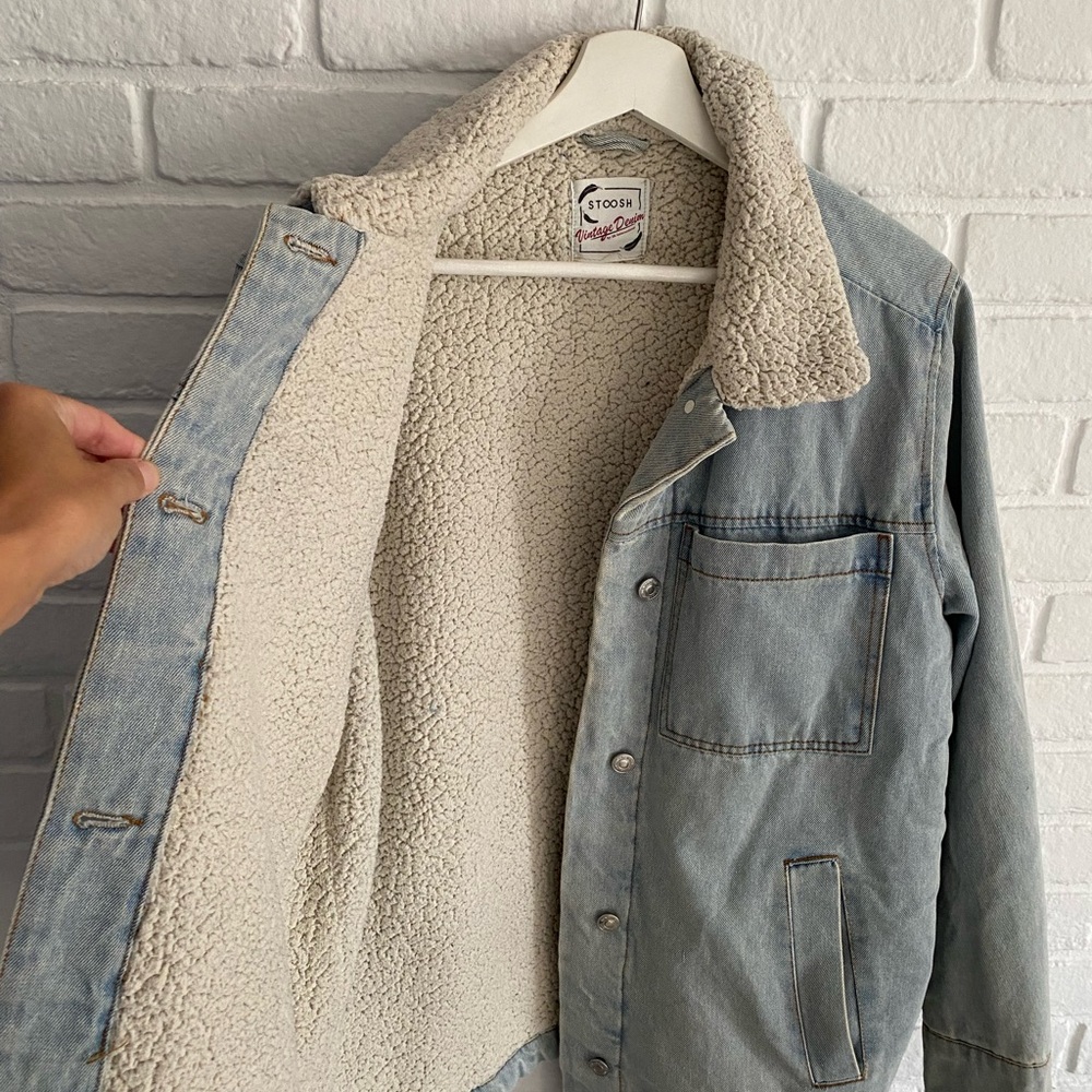 Stoosh Vintage Denim Sherpa Lined Jacket - Picture 4 of 6